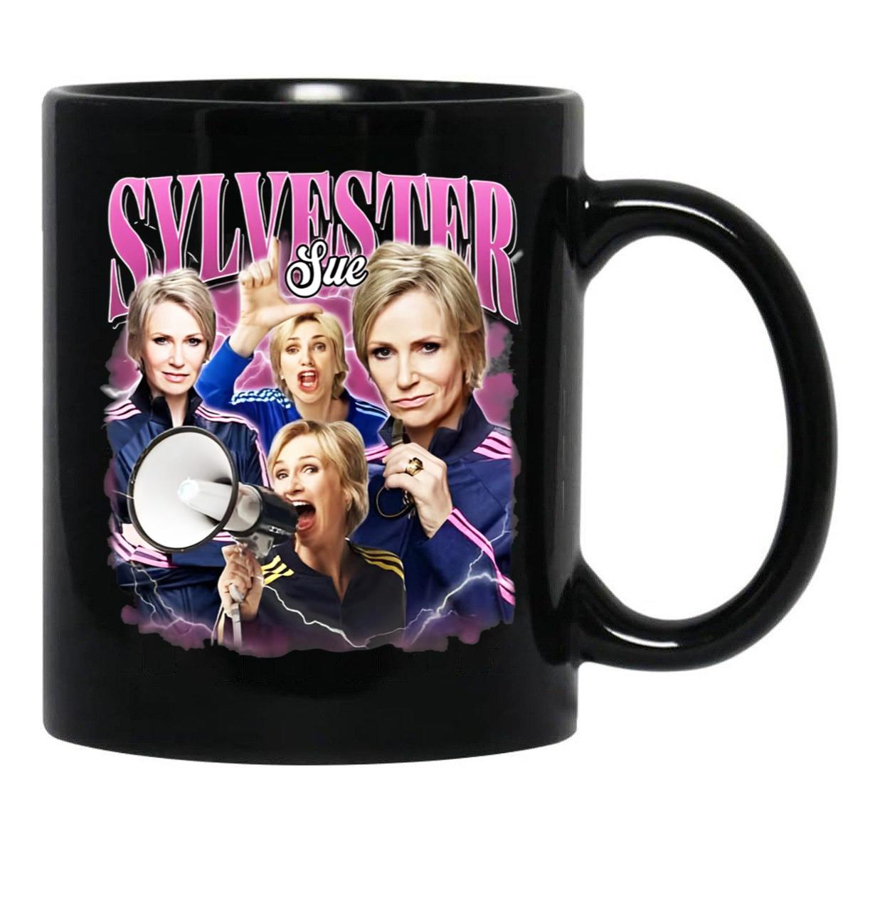 Limited Sue Sylvester Vintage Gift for Woman anda Man Black Coffee Mug, Gift Coffee Mug - Black
