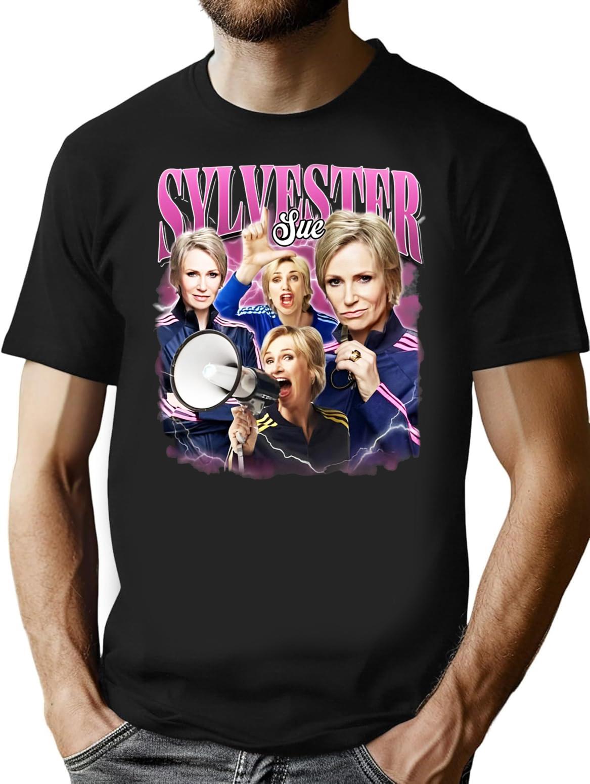 Limited Sue Sylvester Vintage Shirt Gift for Woman anda Man Premium Heavyweight Cotton T-Shirt - Black