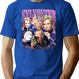 Limited Sue Sylvester Vintage Shirt Gift for Woman anda Man Premium Heavyweight Cotton T-Shirt - Blue