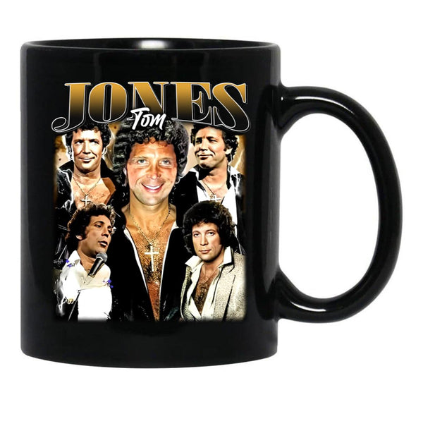 Limited Tom Jones Vintage Gift for Woman and Man Black Coffee Mug, Gift Coffee Mug - Black
