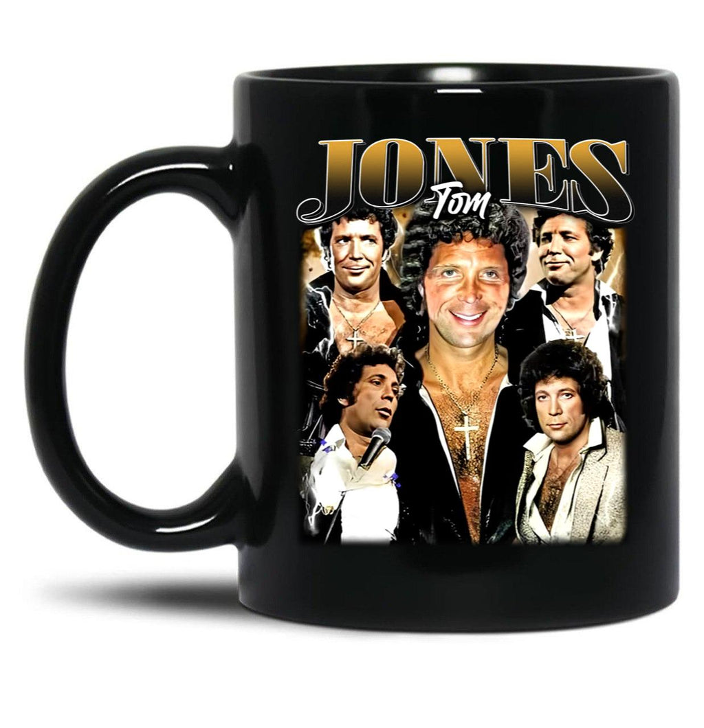 Limited Tom Jones Vintage Gift for Woman and Man Black Coffee Mug, Gift Coffee Mug
