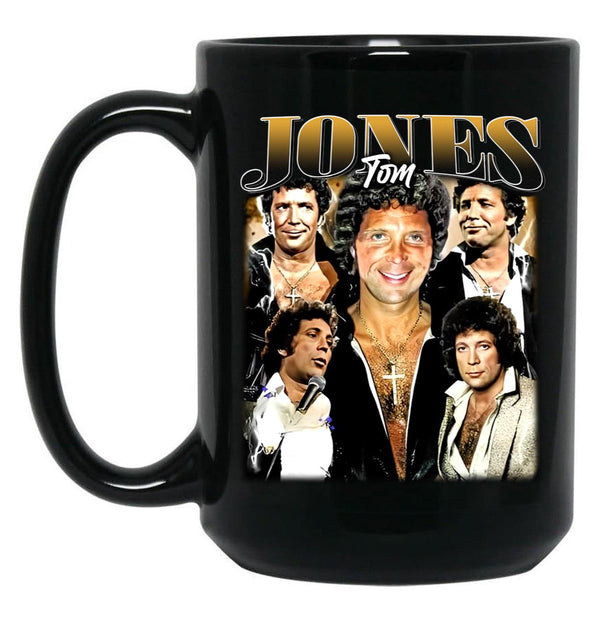 Limited Tom Jones Vintage Gift for Woman and Man Black Coffee Mug, Gift Coffee Mug - Black