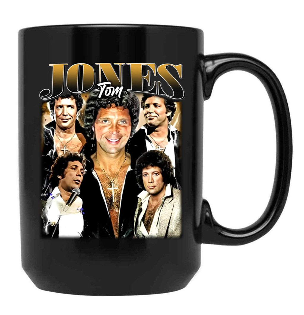 Limited Tom Jones Vintage Gift for Woman and Man Black Coffee Mug, Gift Coffee Mug