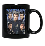 Limitiertes Nathan Fillion Vintage Geschenk für Frau und Mann Black Coffee Mug, Gift Coffee Mug - Black