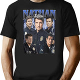Limitiertes Nathan Fillion Vintage Shirt Geschenk für Frau und Mann Premium Heavyweight Cotton T-Shirt - Black