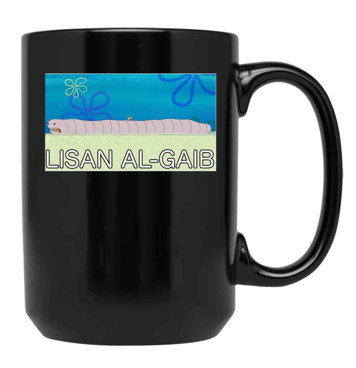 Lisan Al-Gaib Meme Stamp Black Coffee Mug, Gift Coffee Mug