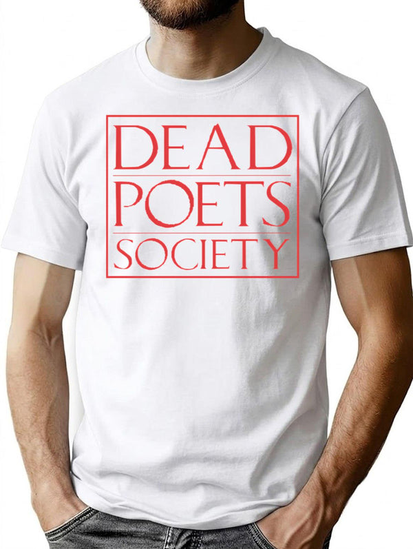 Lit Nerd Dead Poets Society T-Shirt for Men & Women, T-Shirts Graphic Tee - White