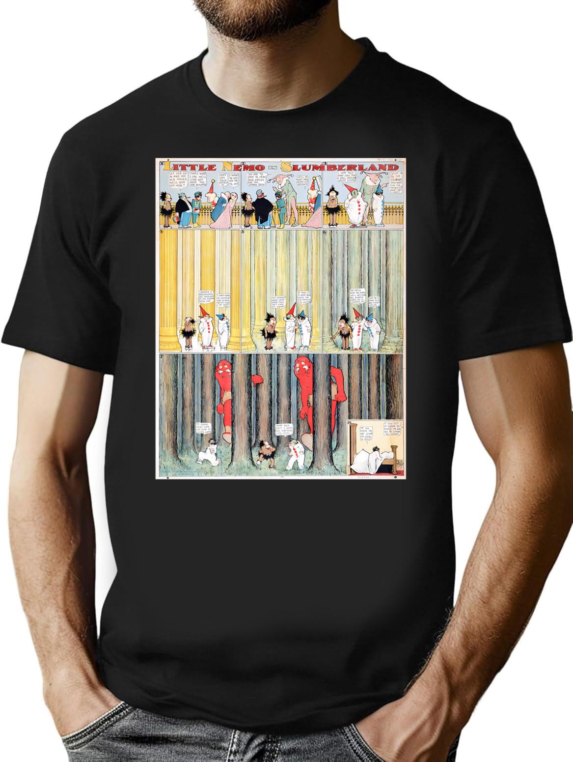 Little Nemo In Slumberland T-Shirt for Men & Women, T-Shirts Graphic Tee - Black
