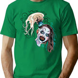 Little Pale Girl Spooky Clown Horror Movie Art Terrifier 2 T-Shirt for Men & Women, T-Shirts Graphic Tee - Green