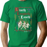 Live Laugh Love Medieval Style - Funny Retro Vintage English History (Dark) T-Shirt for Men & Women, T-Shirts Graphic Tee - Green