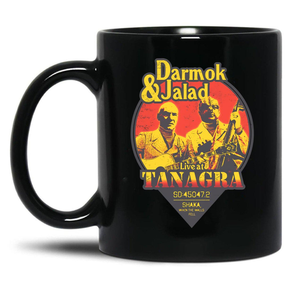 Live at Tanagra Black Coffee Mug, Gift Coffee Mug