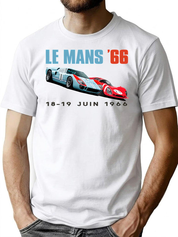 Lm 66 T-Shirt for Men & Women, T-Shirts Graphic Tee - White