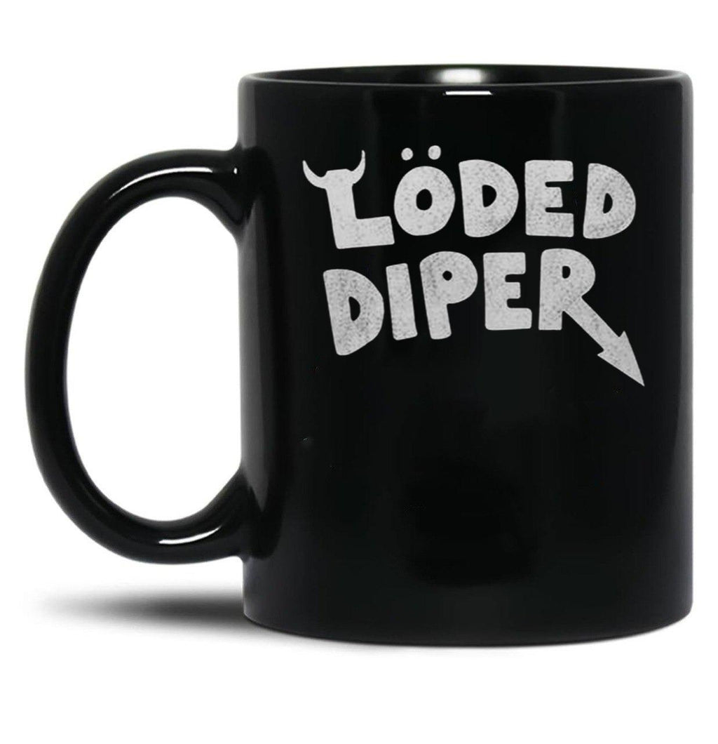 Loded Diaper Classic Black Coffee Mug, Gift Coffee Mug
