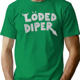 Loded Diaper Classic Premium Heavyweight Cotton T-Shirt - Green