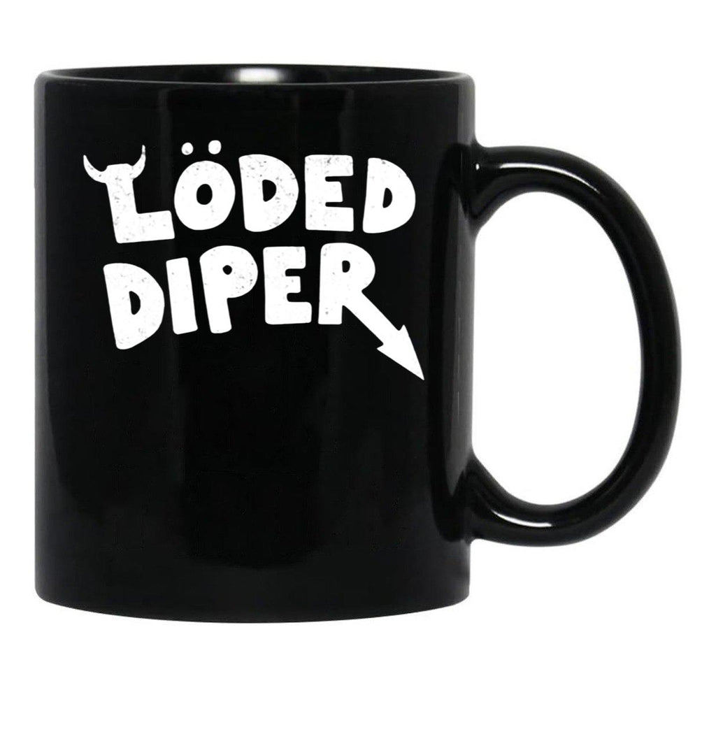 Loded Diper - Vintage Logo Black Coffee Mug, Gift Coffee Mug - Black