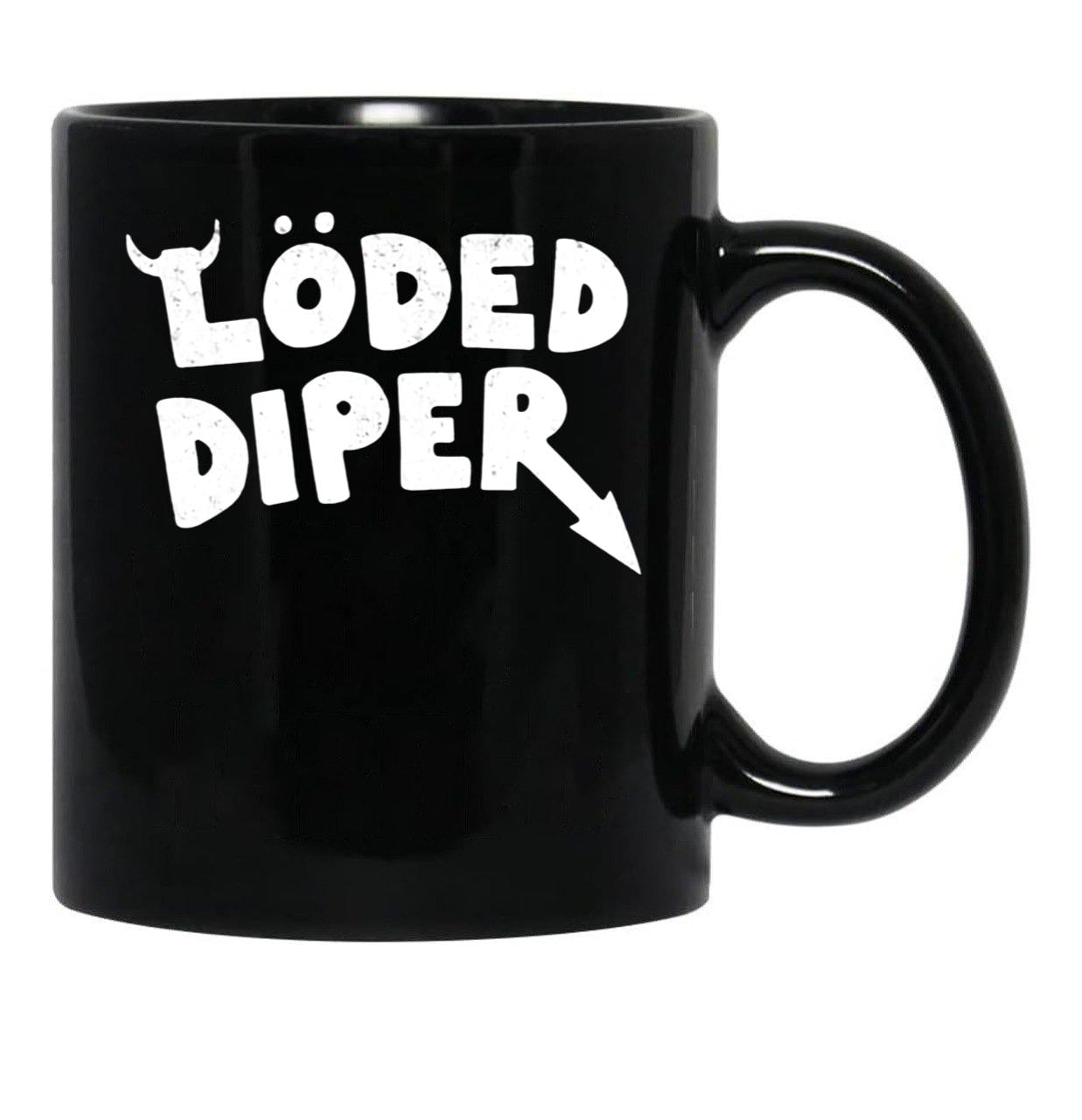 Loded Diper - Vintage Logo Black Coffee Mug, Gift Coffee Mug - Black