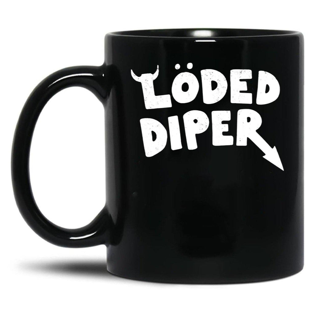 Loded Diper - Vintage Logo Black Coffee Mug, Gift Coffee Mug