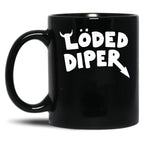 Loded Diper - Vintage Logo Black Coffee Mug, Gift Coffee Mug