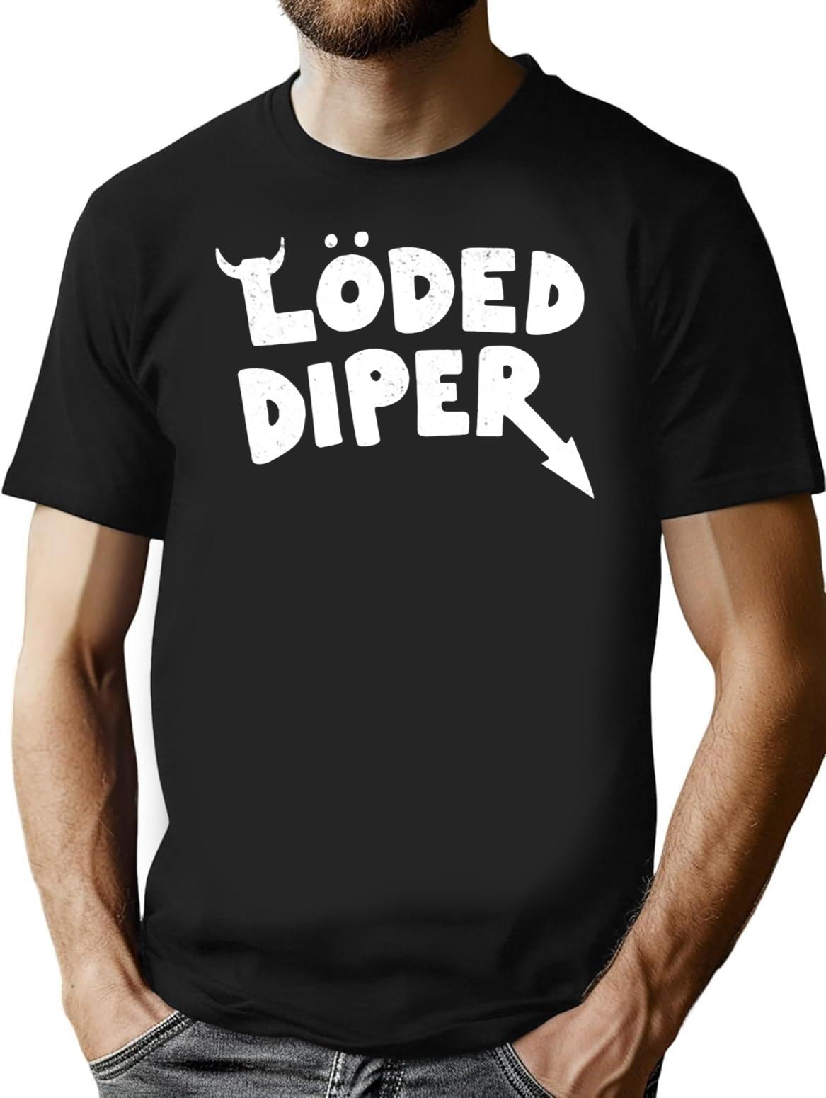 Loded Diper - Vintage Logo Premium Heavyweight Cotton T-Shirt - Black