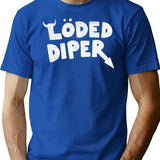 Loded Diper - Vintage Logo T-Shirt for Men & Women, T-Shirts Graphic Tee - Blue