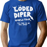 Loded Diper World Tour - Vintage T-Shirt for Men & Women, T-Shirts Graphic Tee - Blue