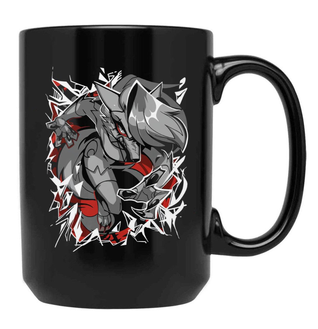 Loona Demon Design - Helluva Boss Essential Black Coffee Mug, Gift Coffee Mug