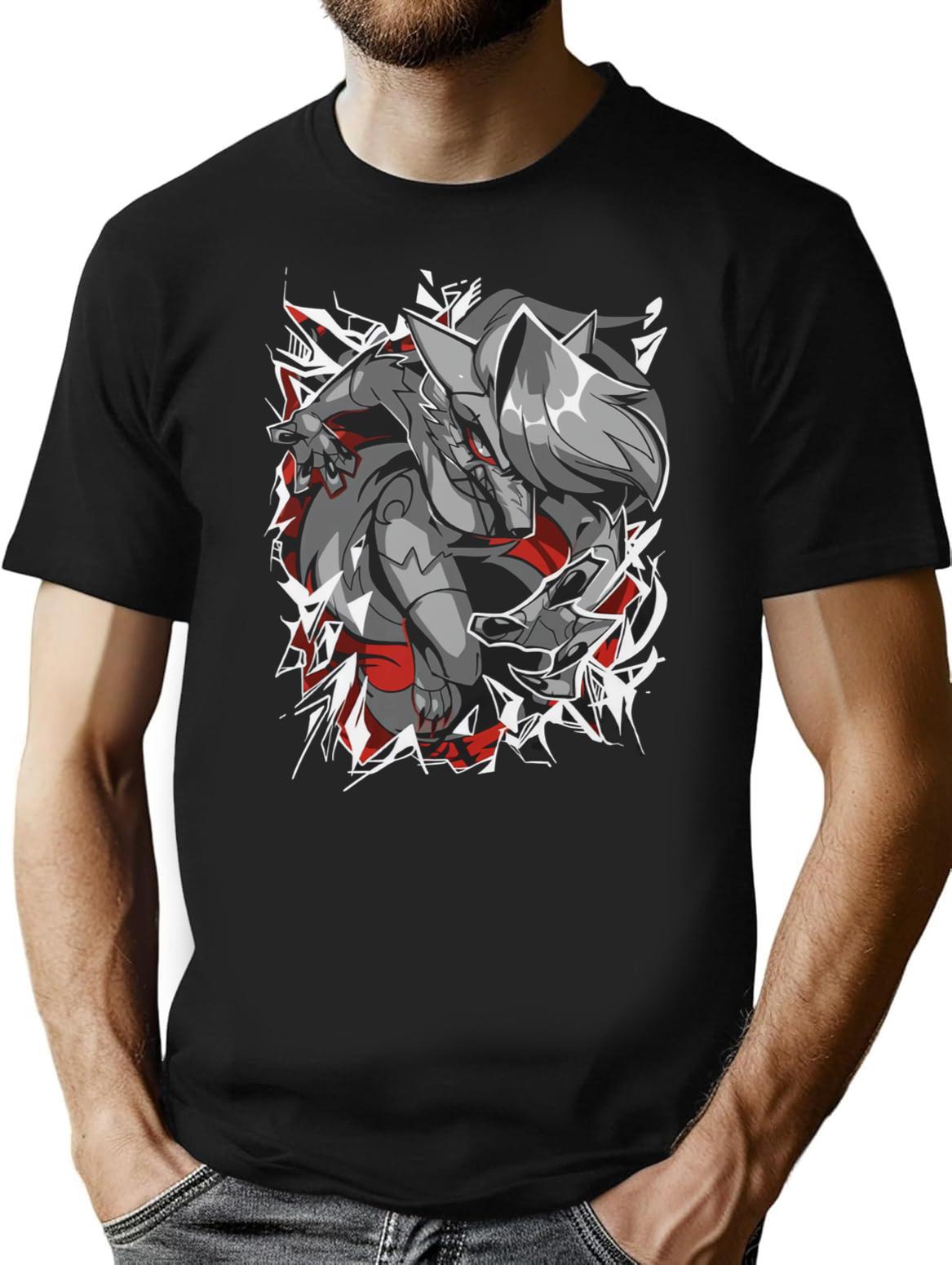 Loona Demon Design - Helluva Boss Essential Premium Heavyweight Cotton T-Shirt - Black