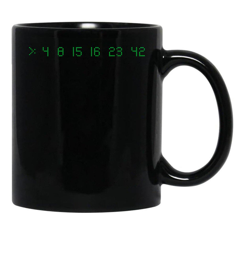 Lost Numbers 4 8 15 16 23 42 Black Coffee Mug, Gift Coffee Mug - Black
