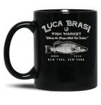 Luca Brasi Fish Market Worn Dks Black Coffee Mug, Gift Coffee Mug