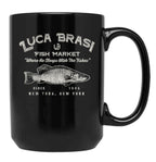 Luca Brasi Fish Market Worn Dks Black Coffee Mug, Gift Coffee Mug