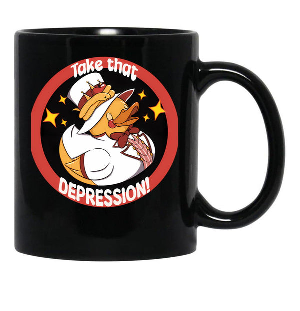 Lucifer Rubber Ducky (1) Black Coffee Mug, Gift Coffee Mug - Black