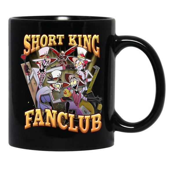 Lucifer Short King Fanclub - Hazbin Hotel Essential Black Coffee Mug, Gift Coffee Mug - Black