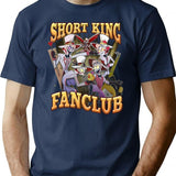 Lucifer Short King Fanclub - Hazbin Hotel Essential Premium Heavyweight Cotton T-Shirt - Navy