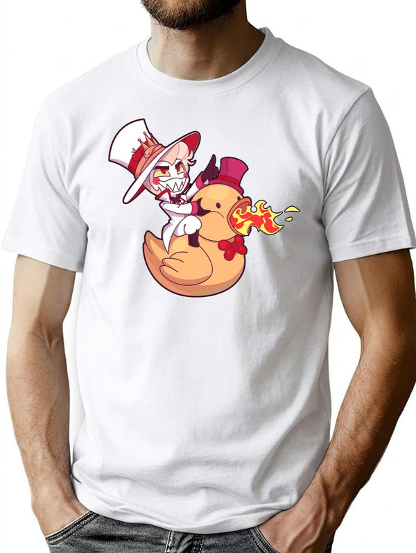 Lucifer from hazbin Hotel Classic Premium Heavyweight Cotton T-Shirt - White