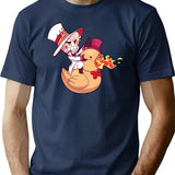 Lucifer from hazbin Hotel Classic Premium Heavyweight Cotton T-Shirt - Navy