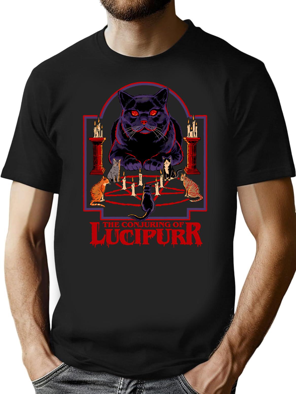 Lucipurr T-Shirt for Men & Women, T-Shirts Graphic Tee - Black