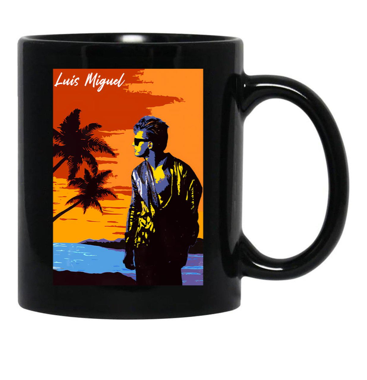 Luis Miguel Beach Black Coffee Mug, Gift Coffee Mug - Black