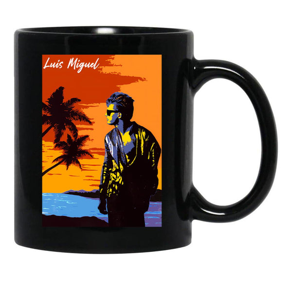 Luis Miguel Beach Black Coffee Mug, Gift Coffee Mug - Black