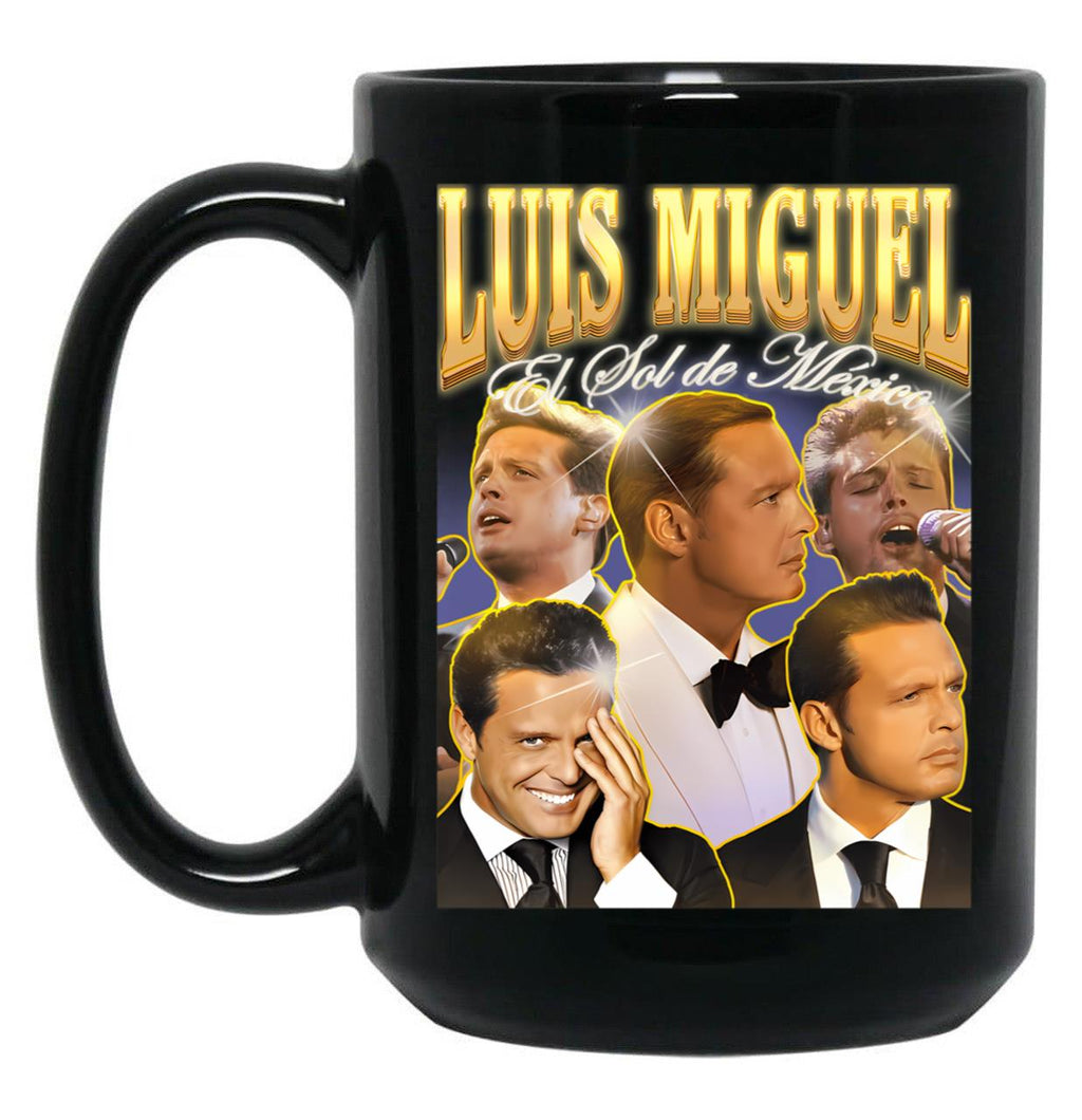 Luis Miguel El Sol De Mxico Vintage Retro Design Black Coffee Mug, Gift Coffee Mug
