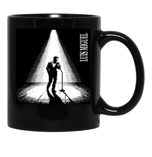 Luis Miguel Second Stage Romance Pixel Art Black Coffee Mug, Gift Coffee Mug - Black