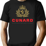 Luxury Cruises-Cunard T-Shirt for Men & Women, T-Shirts Graphic Tee - Black