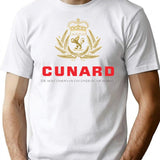 Luxury Cruises-Cunard T-Shirt for Men & Women, T-Shirts Graphic Tee - White