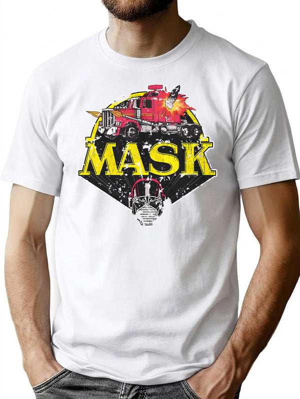M.A.S.K. T-Shirt for Men & Women, T-Shirts Graphic Tee - White