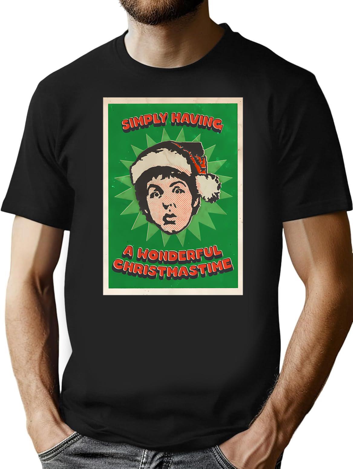 Macca Christmas T-Shirt for Men & Women, T-Shirts Graphic Tee - Black