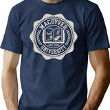 Macgyver University Premium Heavyweight Cotton T-Shirt - Navy