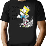 Mad Hatter Tea Party T-Shirt for Men & Women, T-Shirts Graphic Tee - Black