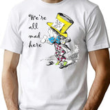 Mad Hatter Tea Party T-Shirt for Men & Women, T-Shirts Graphic Tee - White