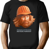 Maelstrom - Never Forget - Construction Worker T-Shirt for Men & Women, T-Shirts Graphic Tee - Black