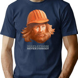 Maelstrom - Never Forget - Construction Worker T-Shirt for Men & Women, T-Shirts Graphic Tee - Navy