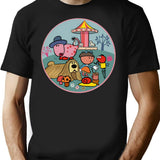 Magical Roundabouts T-Shirt for Men & Women, T-Shirts Graphic Tee - Black